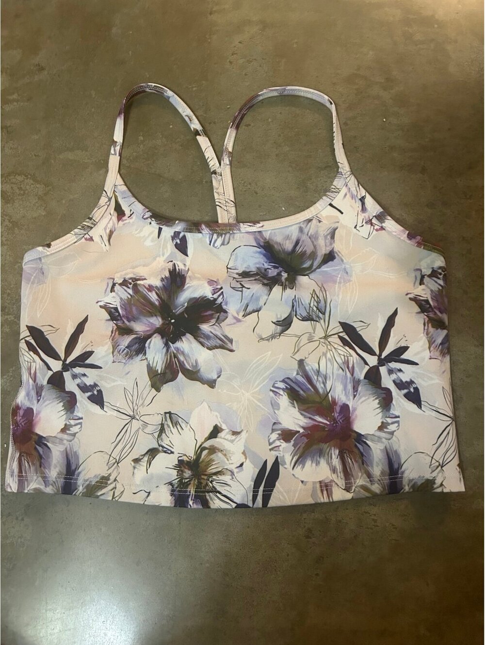 Women's Floral Print Sports Bra Tank Top